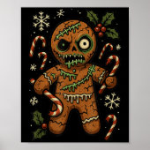 Zombie-Weihnachtsmann-Weihnachts-Zombie Poster (Vorne)