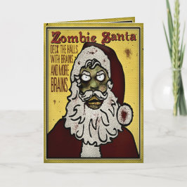 Zombie-Weihnachtsmann-Weihnachtskarte Feiertagskarte