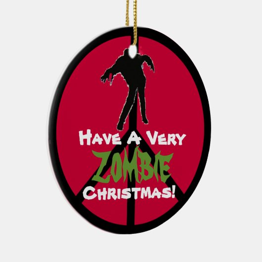 ZOMBIE Weihnachtsverzierung Keramik Ornament (Rechts)