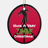 ZOMBIE Weihnachtsverzierung Keramik Ornament (Links)