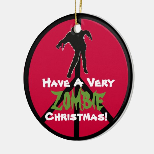 ZOMBIE Weihnachtsverzierung Keramik Ornament (Links)