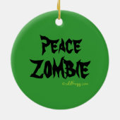 ZOMBIE Weihnachtsverzierung Keramik Ornament (Hinten)