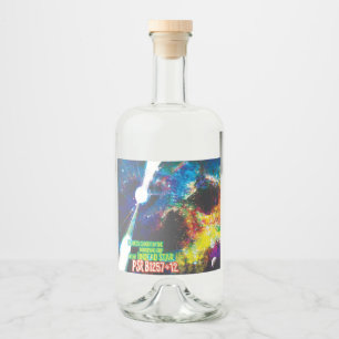 Zombie-Welten Halloween-Galaxie des Grauens Alkoholflaschenetikett