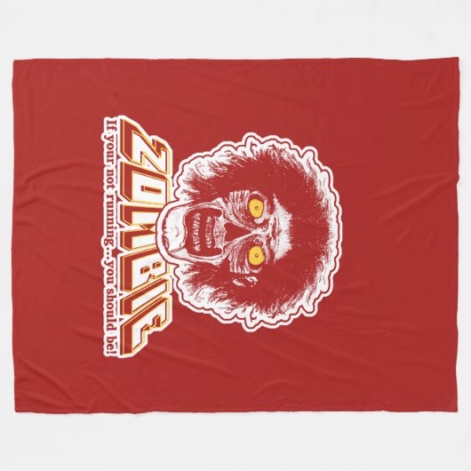 ZOMBIE, wenn Sie nicht laufen, sollten Sie rot sei Fleecedecke (Vorderseite (Horizontal))