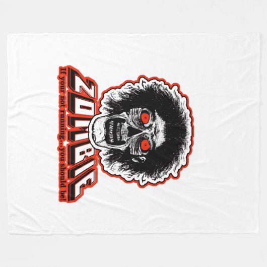 ZOMBIE - wenn Sie nicht laufen, sollten Sie weiß s Fleecedecke (Vorderseite (Horizontal))