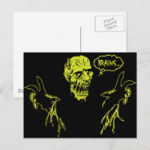 Zombie Will Brains Postkarte (Vorne/Hinten)