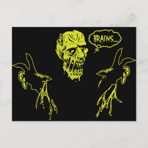 Zombie Will Brains Postkarte
