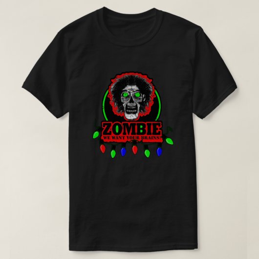 Zombie - Wir haben Ihr Gehirn Gewollt - Weihnachts T-Shirt (Design vorne)