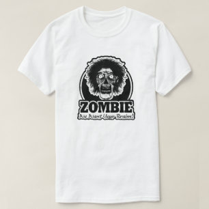ZOMBIE Wir Wollte Ihr Gehirn VER.3 Schwarz & Weiß T-Shirt