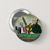 Zombie-Wirtschafts-Ron Paul-Knopf Button (Vorne & Hinten)