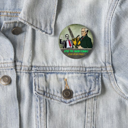 Zombie-Wirtschafts-Ron Paul-Knopf Button (Beispiel)