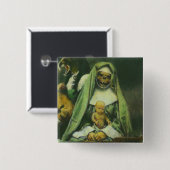 Zombie Witch Button (Vorne & Hinten)