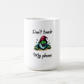 Zombie Wizard - "Don't Touch My Phone" Warning Art Kaffeetasse (Mittel)