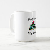 Zombie Wizard - "Don't Touch My Phone" Warning Art Kaffeetasse (Vorderseite Links)