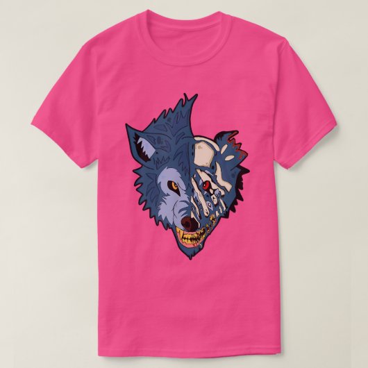 Zombie Wolf Werewolf Halloween Kostümfantasie 695 T-Shirt (Design vorne)