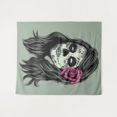 Zombie Woman benutzerdefinierte Farbtapeziere Wandteppich (Vorderseite (Horizontal))