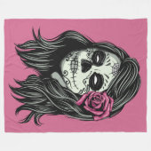 Zombie Woman individuelle Farbvlies-Decke Fleecedecke (Vorderseite (Horizontal))