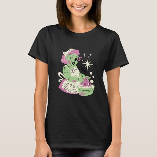 Zombie Woman Mom Clean Halloween T-Shirt (Vorderseite)