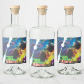 Zombie Worlds Halloween Galaxie der Horror Alkoholflaschenetikett (Flaschen)