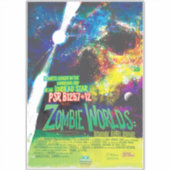 Zombie Worlds Halloween Galaxie der Horror Aufkleber (Vorderseite)