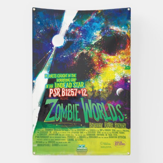 Zombie Worlds Halloween Galaxie der Horror Banner (Vertikal)