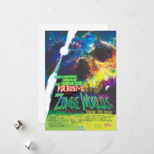 Zombie Worlds Halloween Galaxie der Horror Feiertagskarte