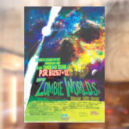 Zombie Worlds Halloween Galaxie der Horror Fensteraufkleber