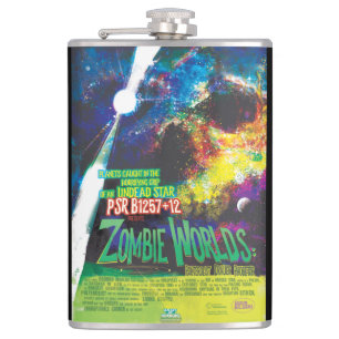 Zombie Worlds Halloween Galaxie der Horror Flachmann