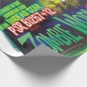 Zombie Worlds Halloween Galaxie der Horror Geschenkpapier (Ecke)