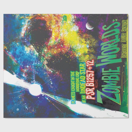 Zombie Worlds Halloween Galaxie der Horror Geschenkpapier (Flach)