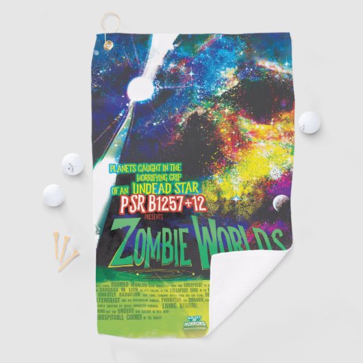 Zombie Worlds Halloween Galaxie der Horror Golfhandtuch (Insitu)