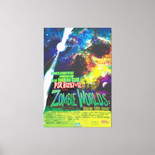 Zombie Worlds Halloween Galaxie der Horror Leinwanddruck (Vorderseite)