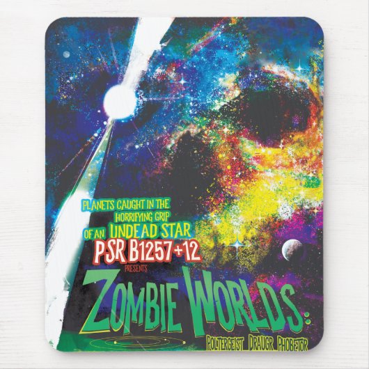 Zombie Worlds Halloween Galaxie der Horror Mousepad (Vorne)
