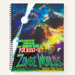 Zombie Worlds Halloween Galaxie der Horror Notizblock