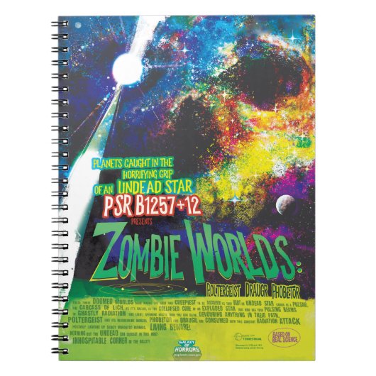Zombie Worlds Halloween Galaxie der Horror Notizblock (Vorderseite)