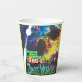 Zombie Worlds Halloween Galaxie der Horror Pappbecher (Vorderseite)