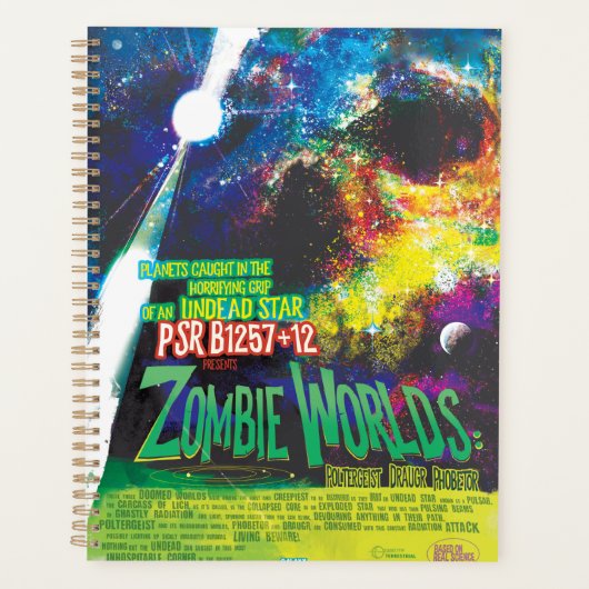 Zombie Worlds Halloween Galaxie der Horror Planer (Vorderseite)