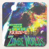 Zombie Worlds Halloween Galaxie der Horror Rechteckiger Pappuntersetzer (Vorderseite)