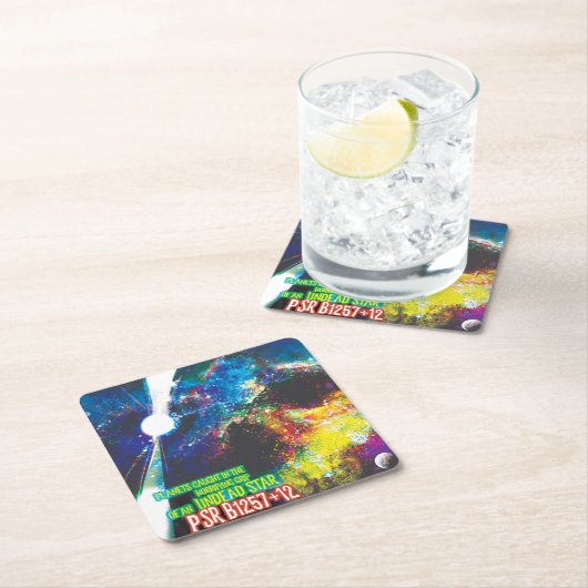 Zombie Worlds Halloween Galaxie der Horror Rechteckiger Pappuntersetzer (Vor Ort)