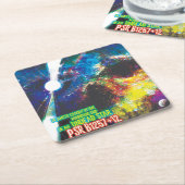 Zombie Worlds Halloween Galaxie der Horror Rechteckiger Pappuntersetzer (angewinkelt)