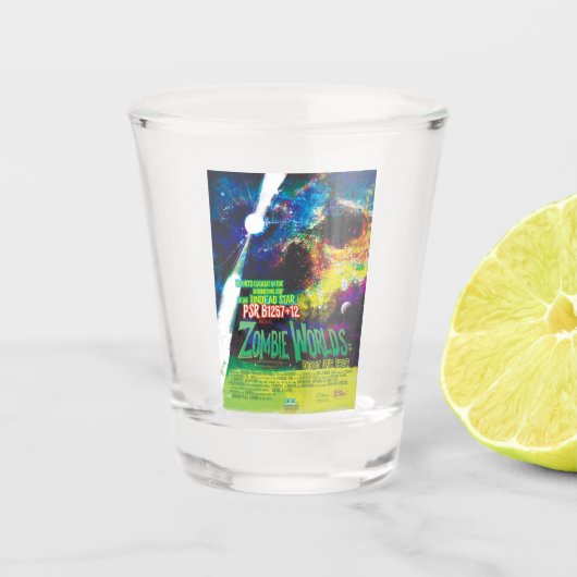 Zombie Worlds Halloween Galaxie der Horror Schnapsglas (Vorderseite)