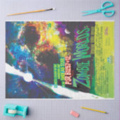 Zombie Worlds Halloween Galaxie der Horror Seidenpapier (Basteln)