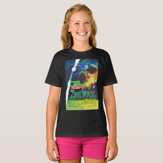 Zombie Worlds Halloween Galaxie der Horror T-Shirt (Vorne ganz)