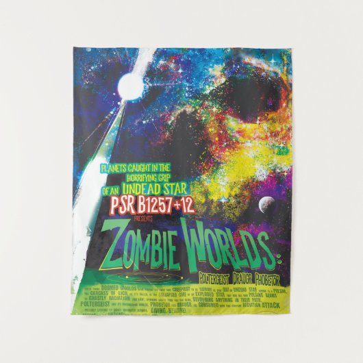 Zombie Worlds Halloween Galaxie der Horror Wandteppich (Vorderseite)