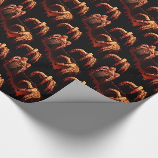 Zombie Wrapping Paper Gory Zombie Geschenkpapier (Ecke)