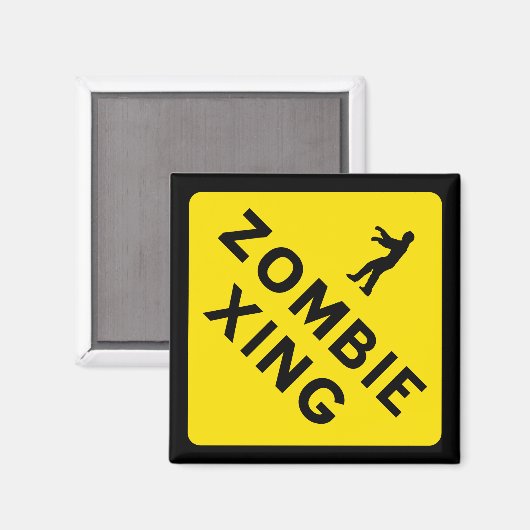 Zombie Xing Magnet (Vorderseite/Rückseite)