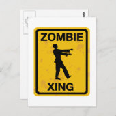 Zombie Xing Postkarte (Vorne/Hinten)