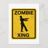 Zombie Xing Postkarte (Vorderseite)