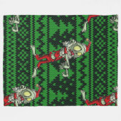 zombie xmas santa fleecedecke (Vorderseite (Horizontal))