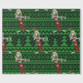 zombie xmas santa geschenkpapier (Flach)